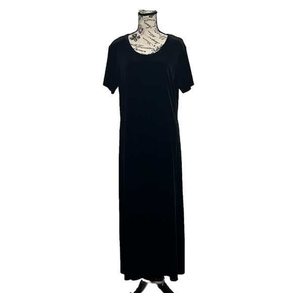 Impressions Women’s Black Velvet Maxi Dress L | Goth Witchy Grunge Vampy Gown - Picture 2 of 9
